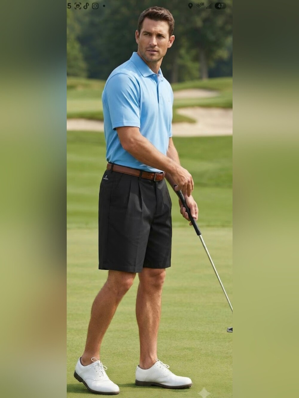 NWT-ASHWORTH 100% cotton black men shorts 40